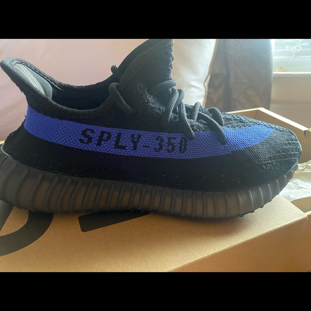 Black and blue yeezy boost
